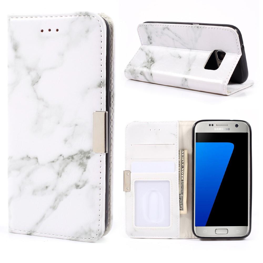Samsung Galaxy S7 Puhelinkotelo Valkoinen marmori