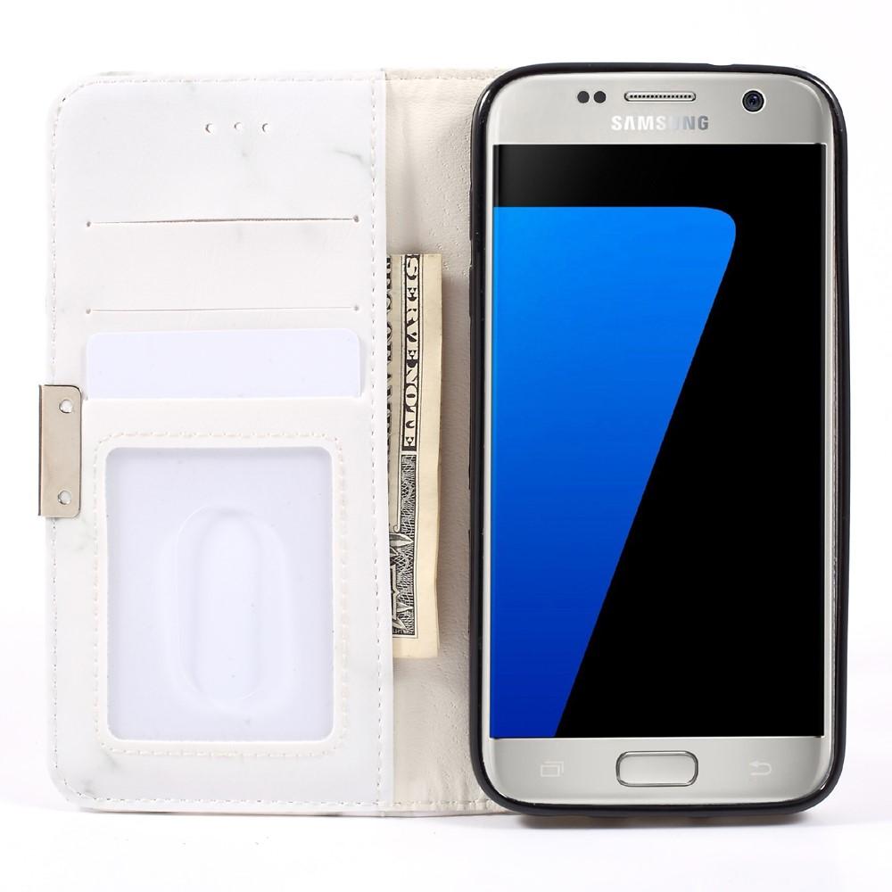 Samsung Galaxy S7 Puhelinkotelo Valkoinen marmori