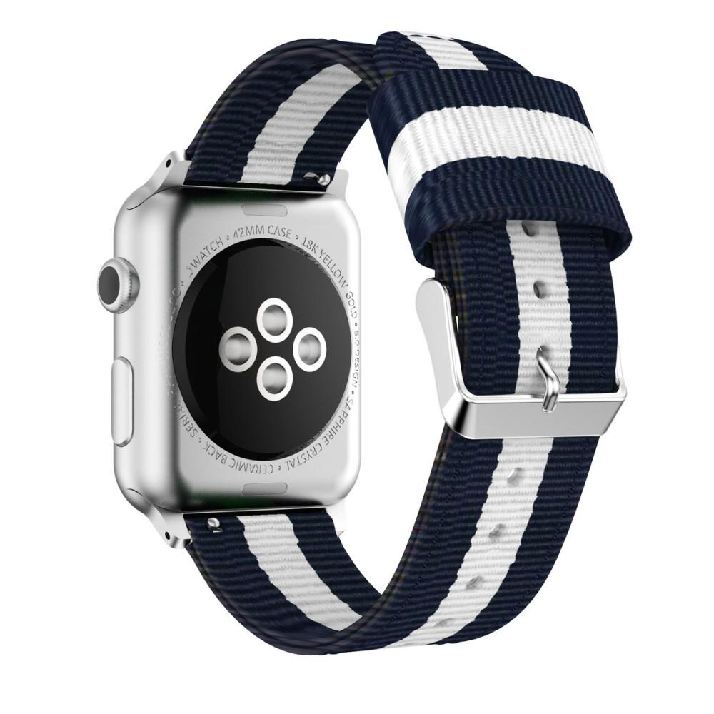 Nailonranneke Apple Watch 38/40/41 mm sininen/valkoinen