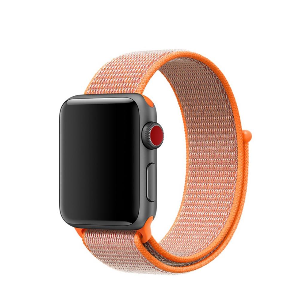 Nailonranneke Apple Watch 42/44/45 mm oranssi