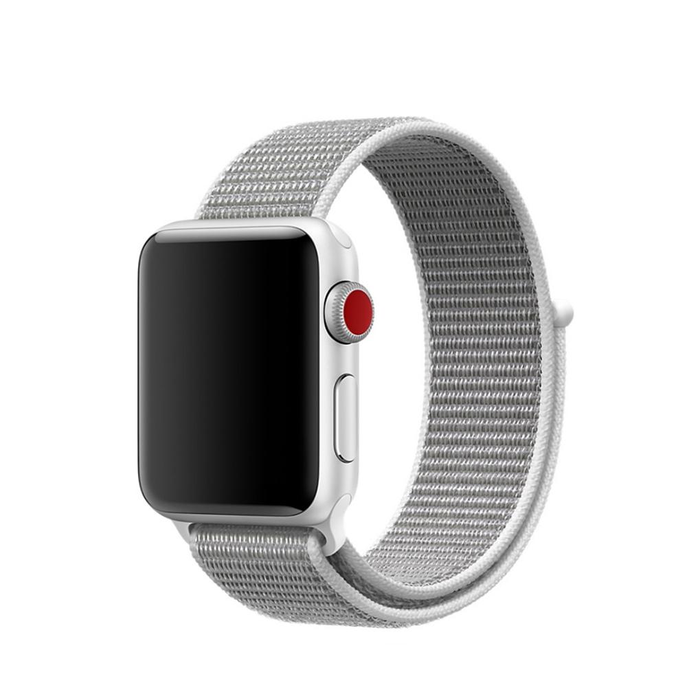 Nailonranneke Apple Watch 42/44/45 mm valkoinen