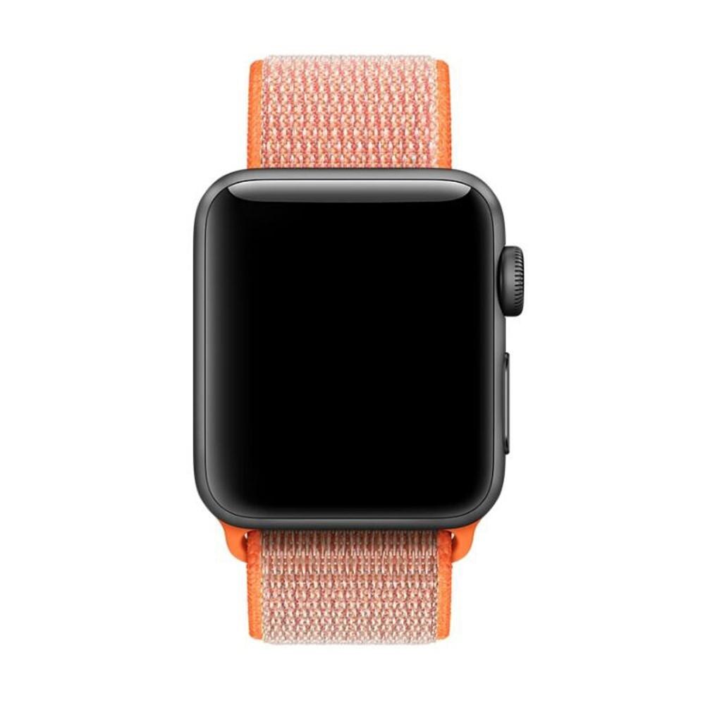 Nailonranneke Apple Watch 45mm Series 9 oranssi