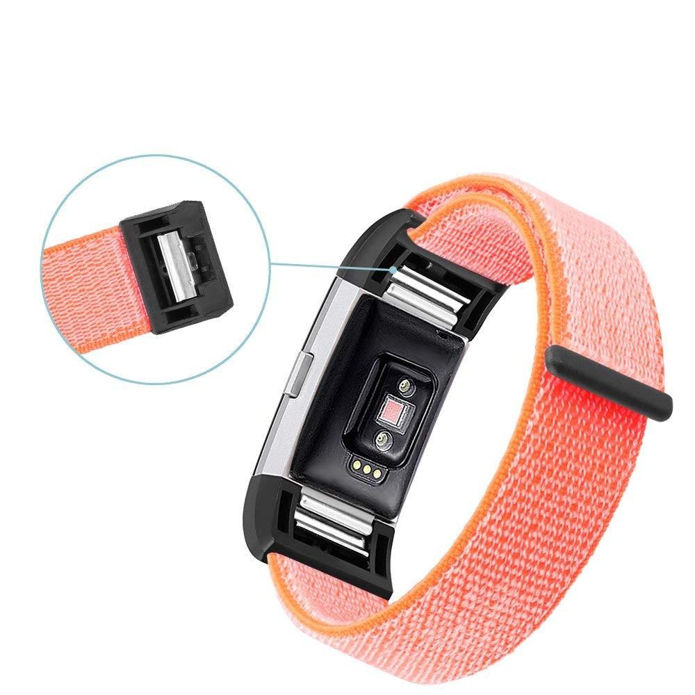 Nailonranneke Fitbit Charge 3/4 oranssi