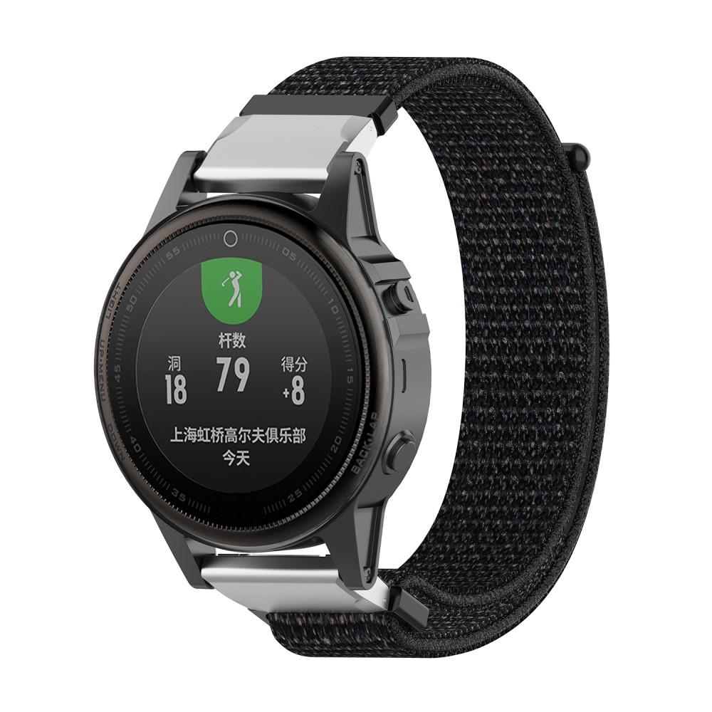 Nailonranneke Garmin Fenix 5S/5S Plus/6S/6S Pro/7S musta