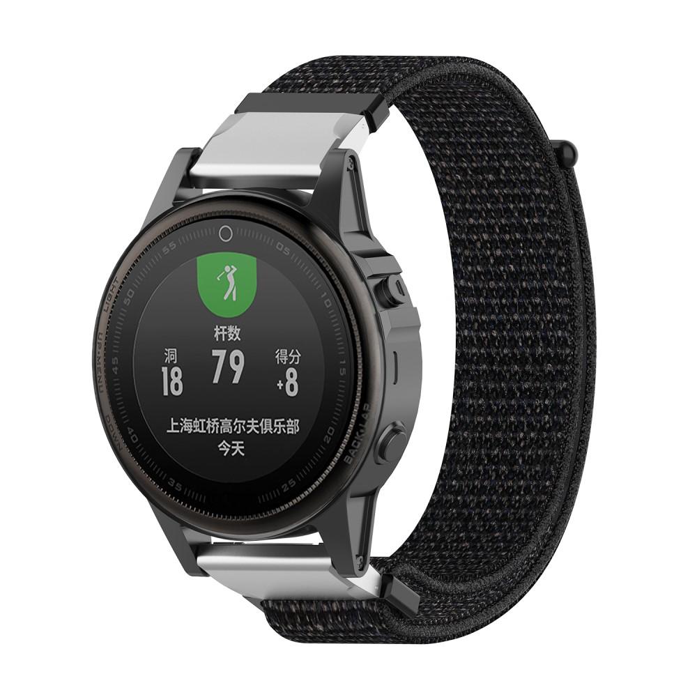 Nailonranneke Garmin Fenix 5S/5S Plus/6S/6S Pro/7S musta