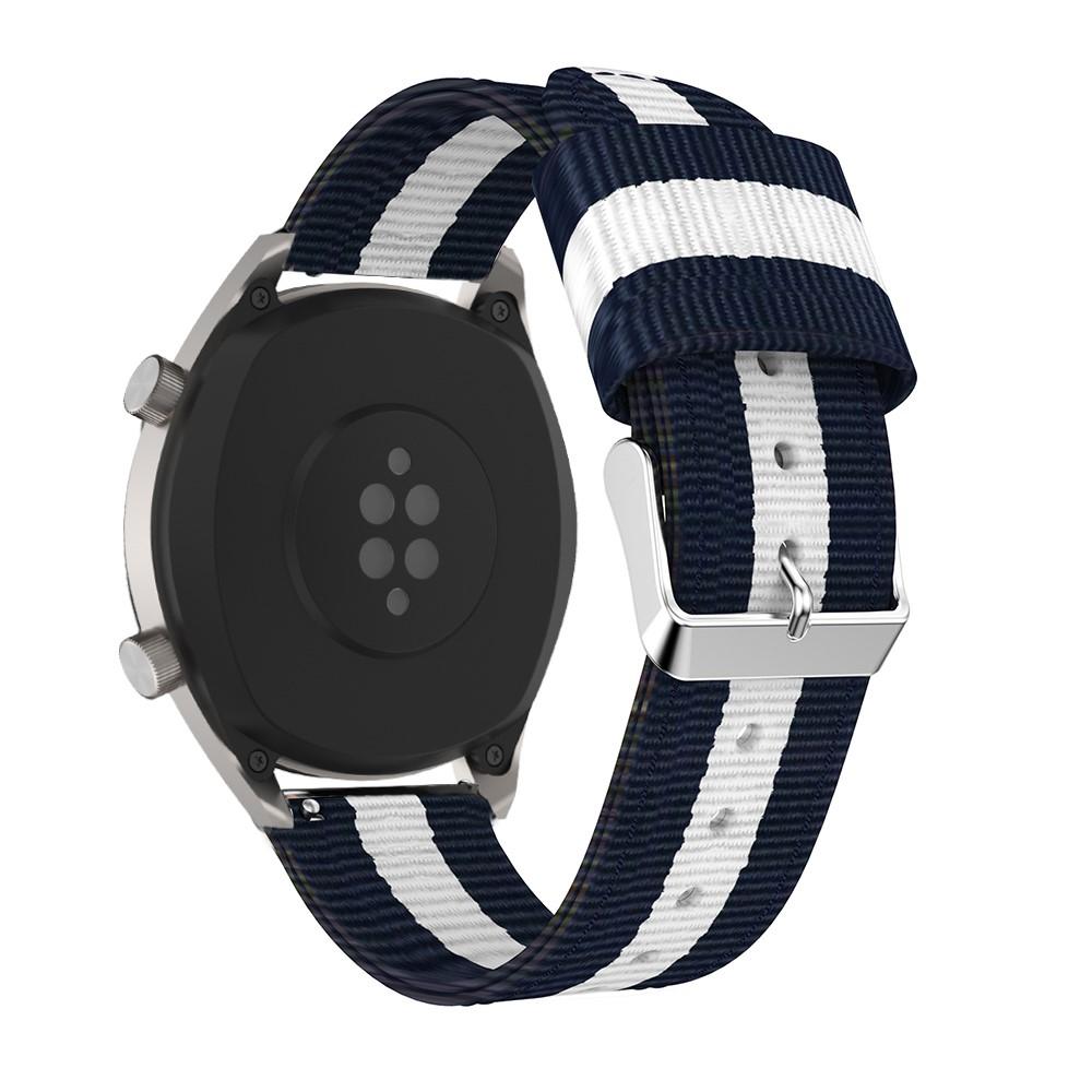 Nailonranneke Huawei Watch GT/GT 2 46mm/GT 2 Pro sininen/valkoinen