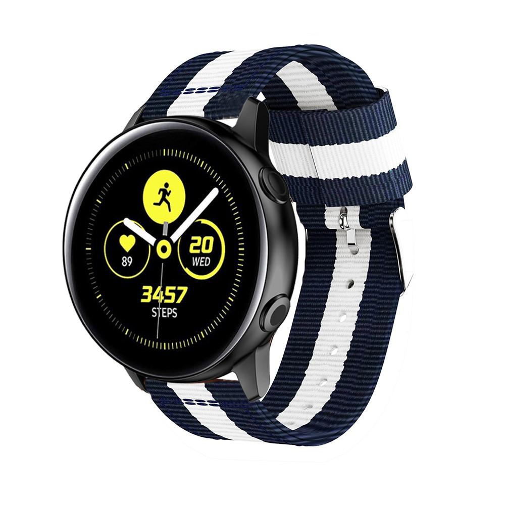 Nailonranneke Samsung Galaxy Watch Active sininen/valkoinen