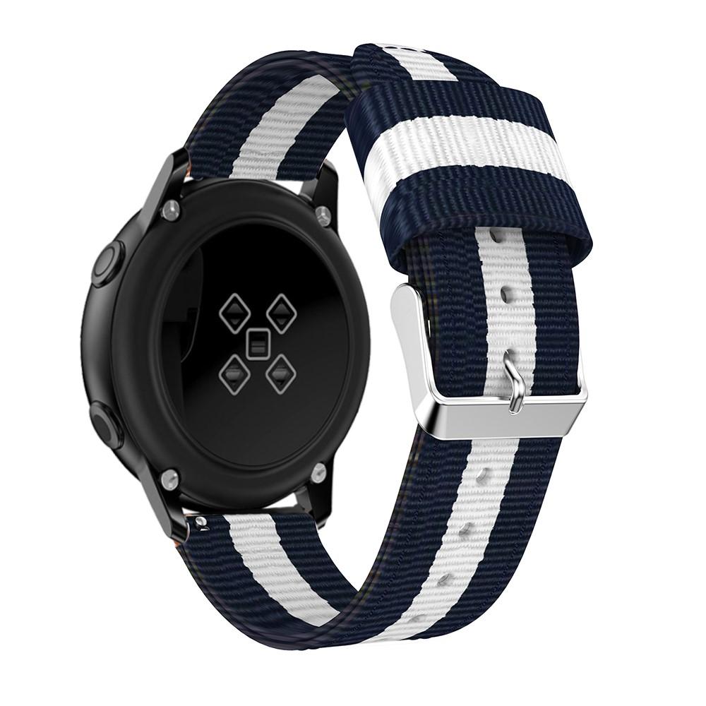 Nailonranneke Samsung Galaxy Watch Active sininen/valkoinen