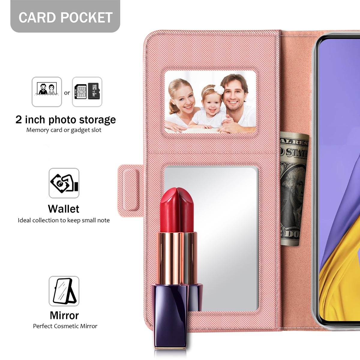 Suojakotelo Peili Galaxy A51 Vaaleanpunainen