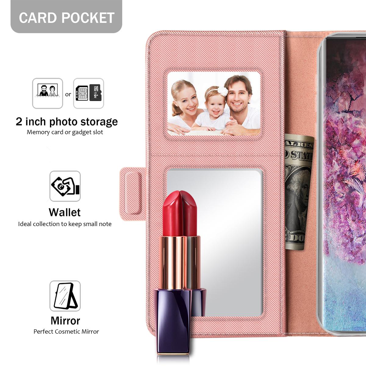 Suojakotelo Peili Galaxy Note 10 Plus Vaaleanpunainen