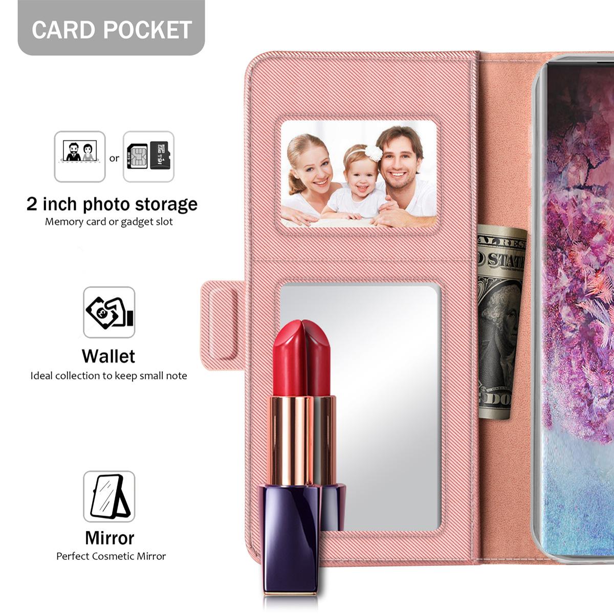 Suojakotelo Peili Galaxy Note 10 Vaaleanpunainen