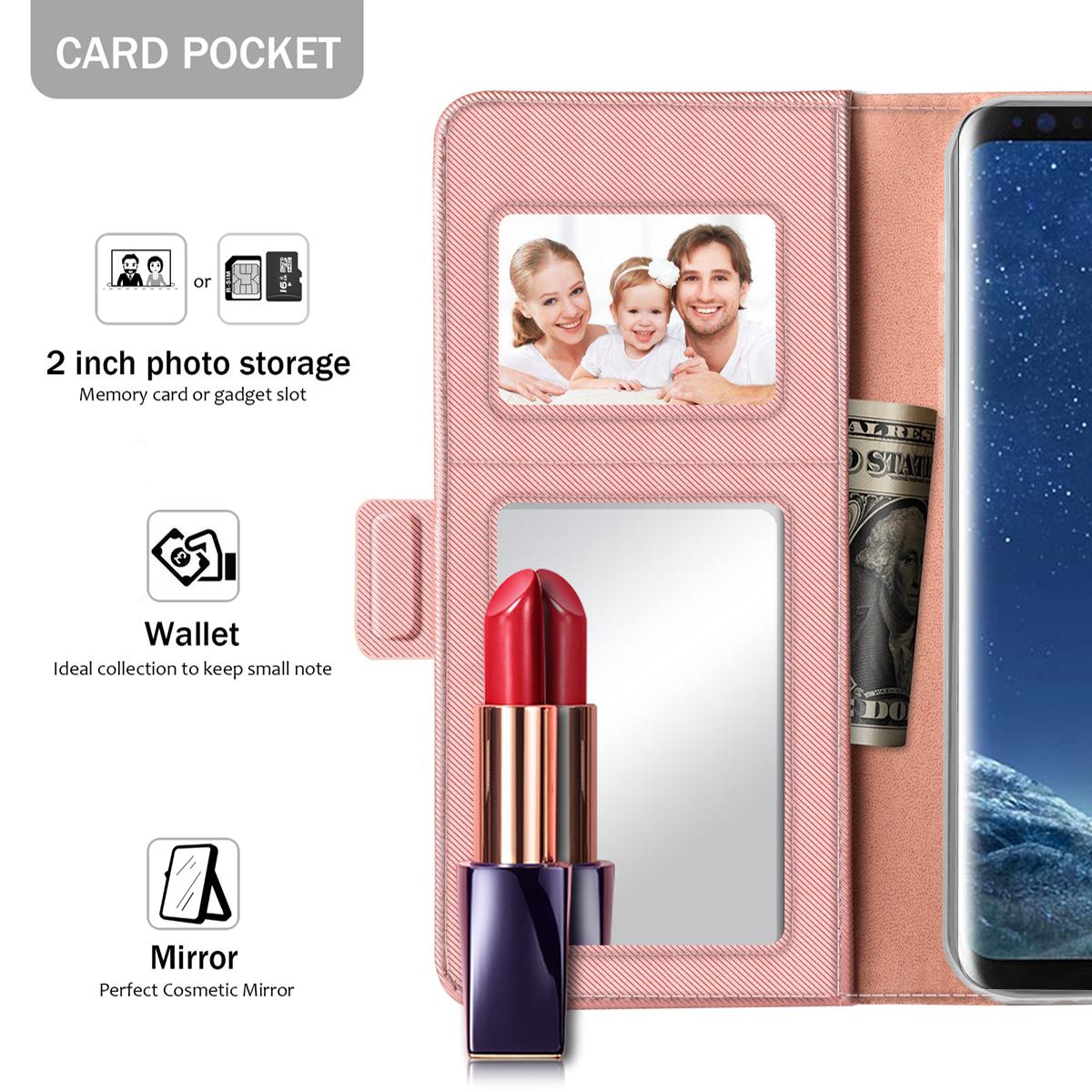 Suojakotelo Peili Galaxy S8 Vaaleanpunainen