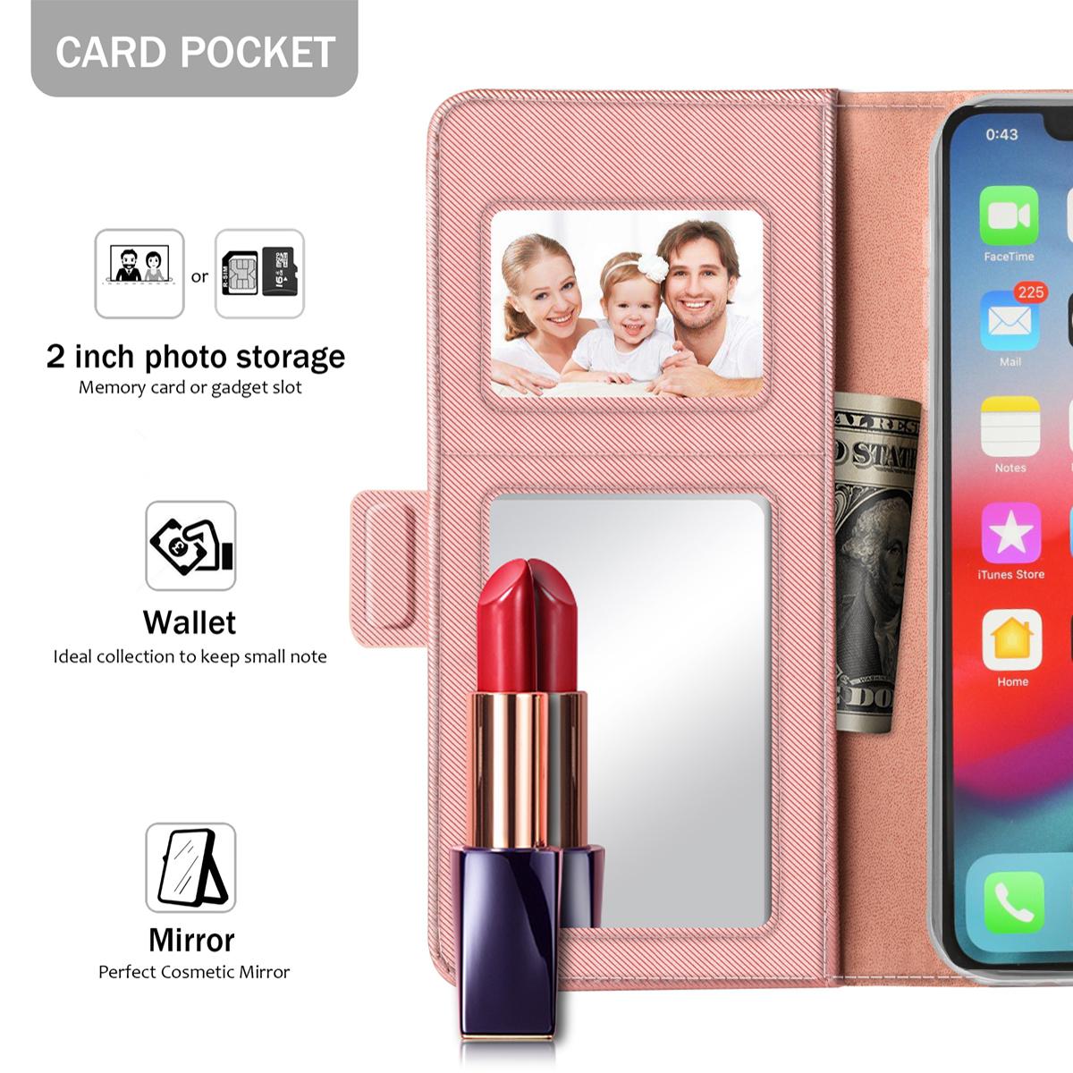 Suojakotelo Peili iPhone 11 Pro Max Vaaleanpunainen