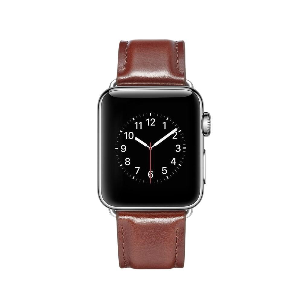 Premium Leather Watch Band Apple Watch Ultra 49mm Brown