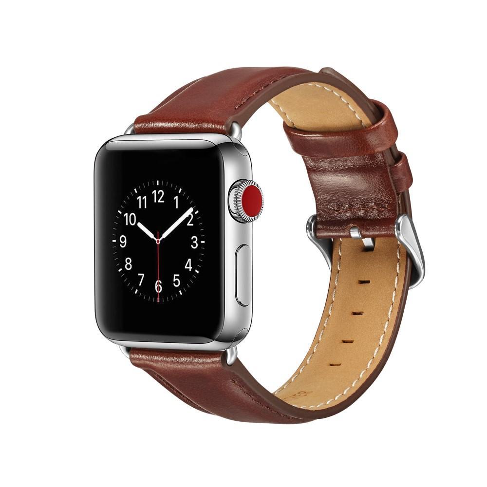 Premium Leather Watch Band Apple Watch 44mm Brown