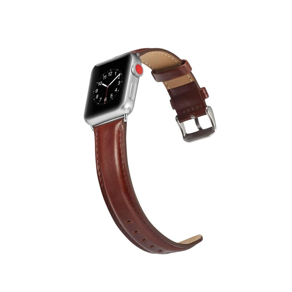 Premium Leather Watch Band Apple Watch 44mm Brown