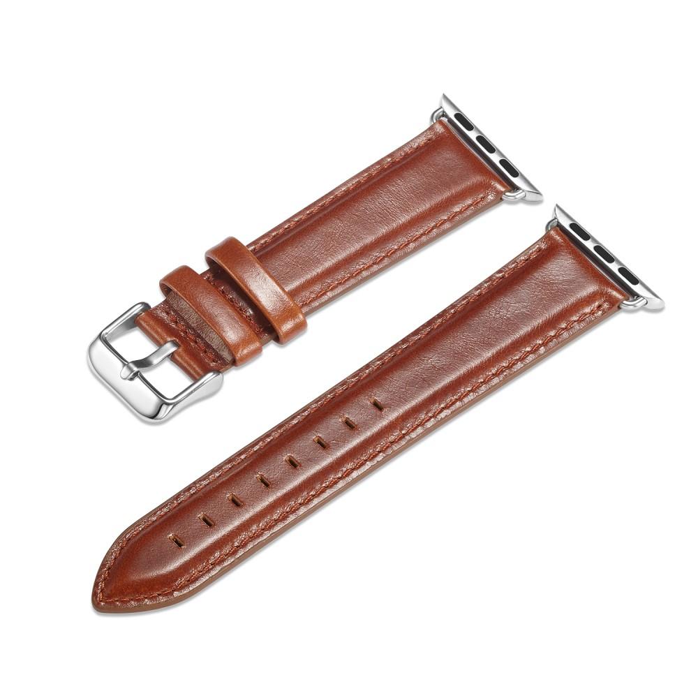 Premium Leather Watch Band Apple Watch 45mm Series 7 Cognac