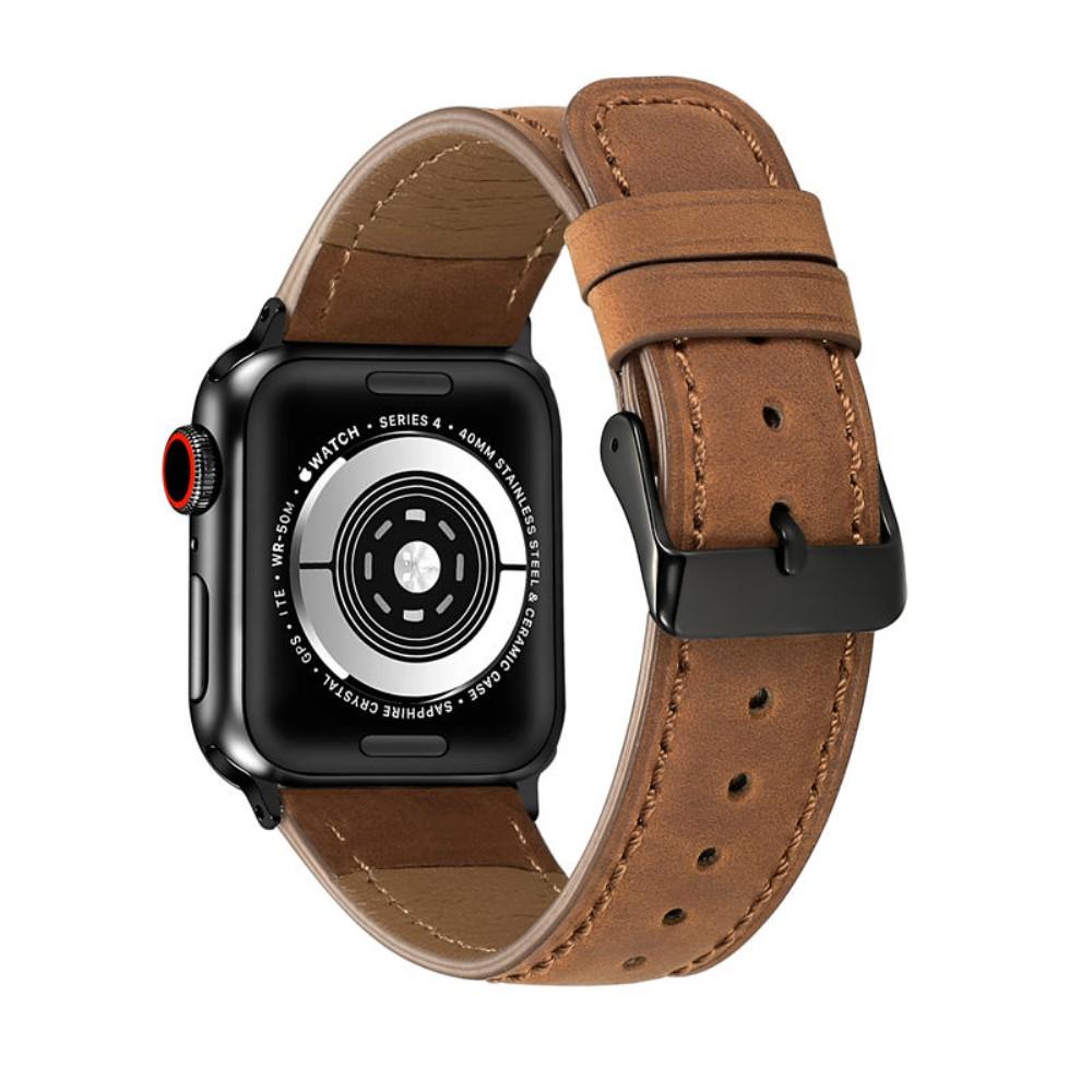 Apple Watch 45mm Series 9 Retro ranneke cognac