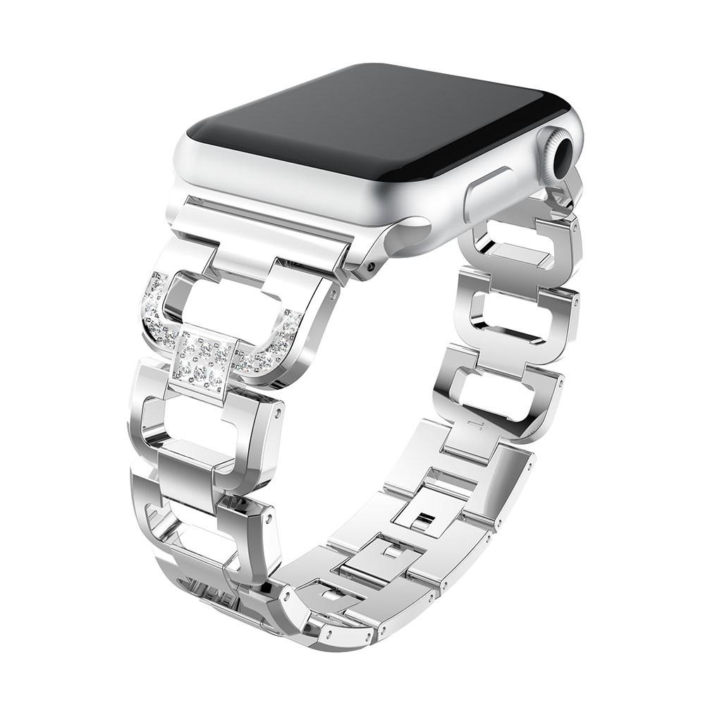 Rhinestone Bracelet Apple Watch 44mm Silver