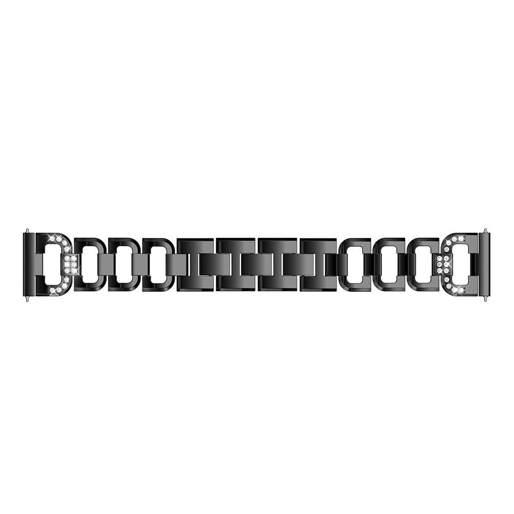 Rhinestone Bracelet Withings ScanWatch 2 42mm musta