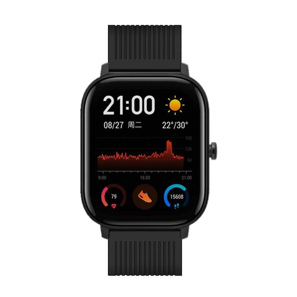 Silikoniranneke Amazfit GTS/GTS 2 musta