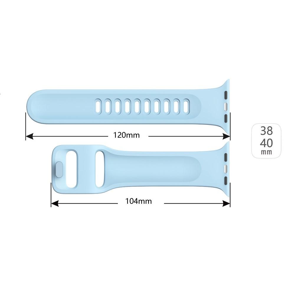 Silikoniranneke Apple Watch 41mm Series 8 vaaleansininen