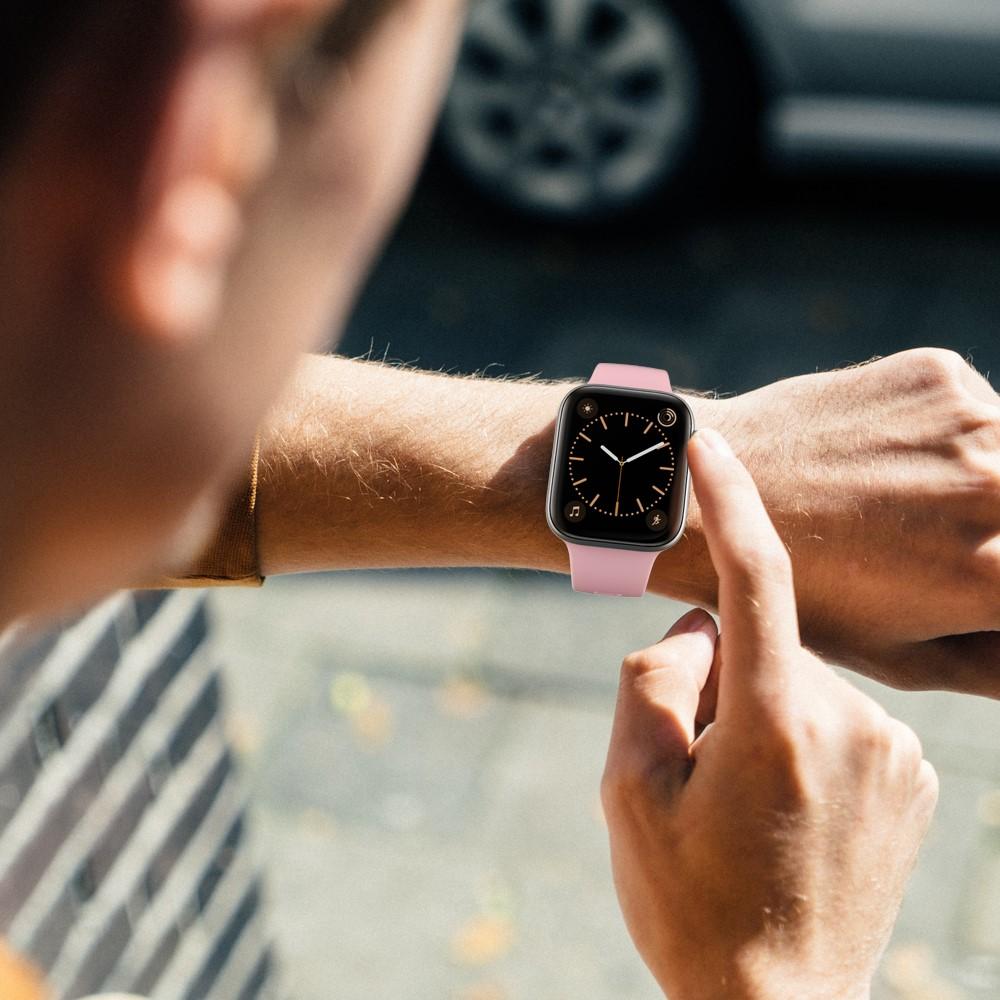 Silikoniranneke Apple Watch 41mm Series 8 vaaleanpunainen