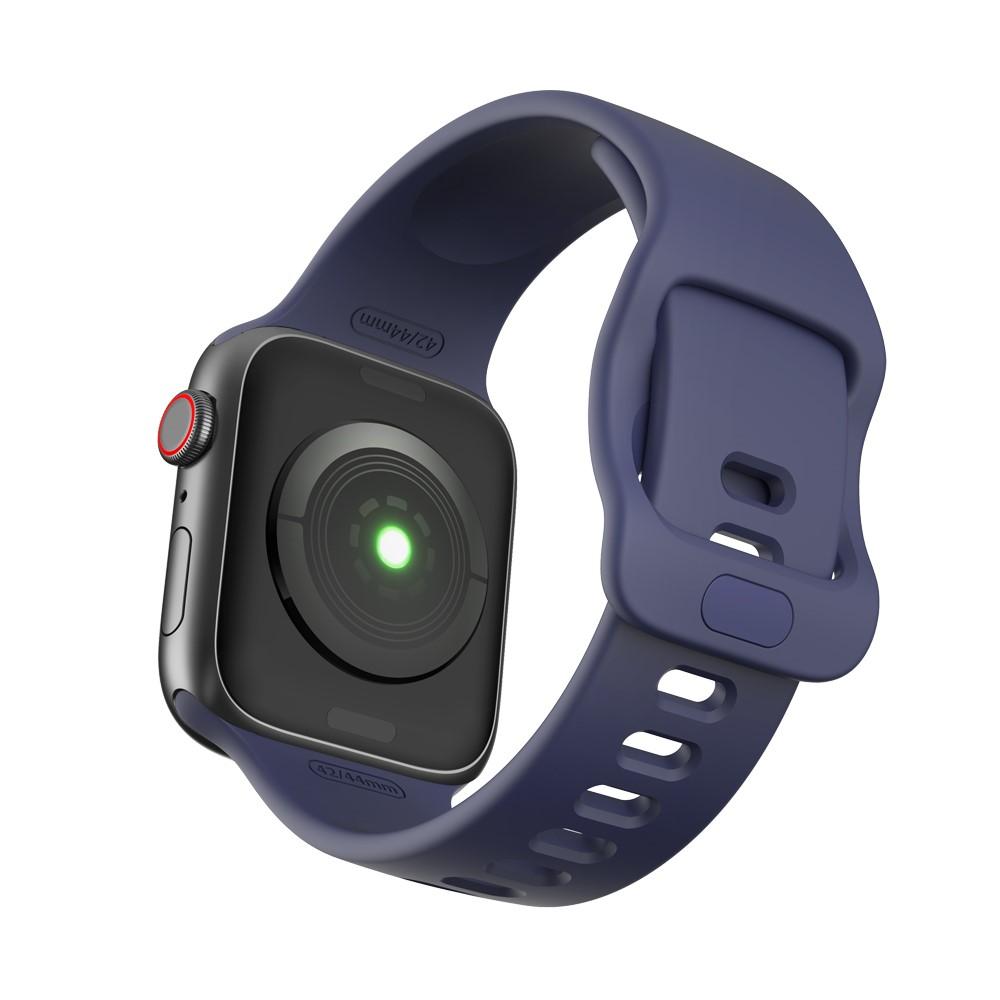 Silikoniranneke Apple Watch 45mm Series 8 sininen