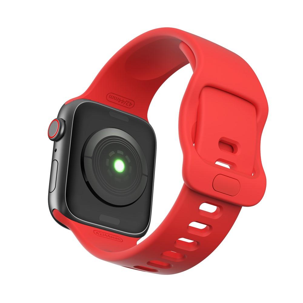 Silikoniranneke Apple Watch 45mm Series 7 punainen