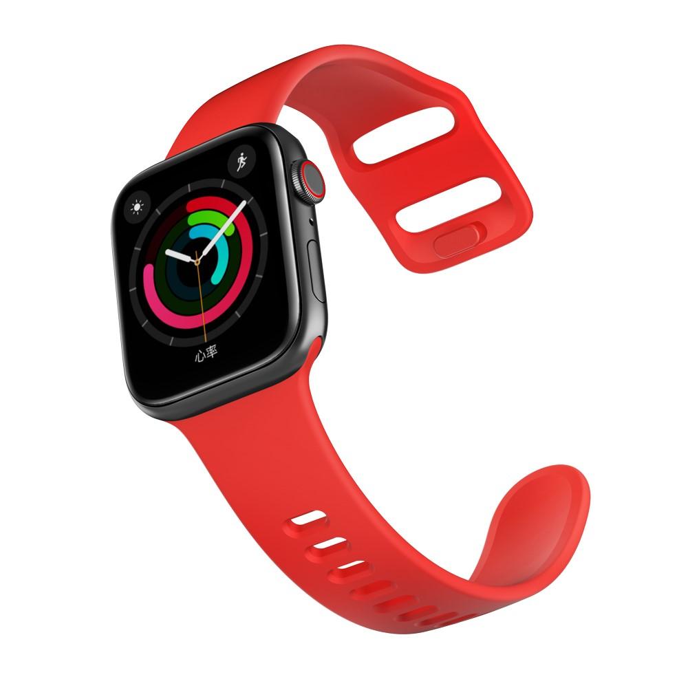 Silikoniranneke Apple Watch 45mm Series 7 punainen
