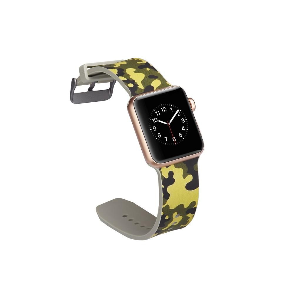 Silikoniranneke Apple Watch 42/44/45 mm maastokuvio