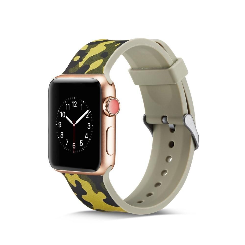 Silikoniranneke Apple Watch 42/44/45 mm maastokuvio