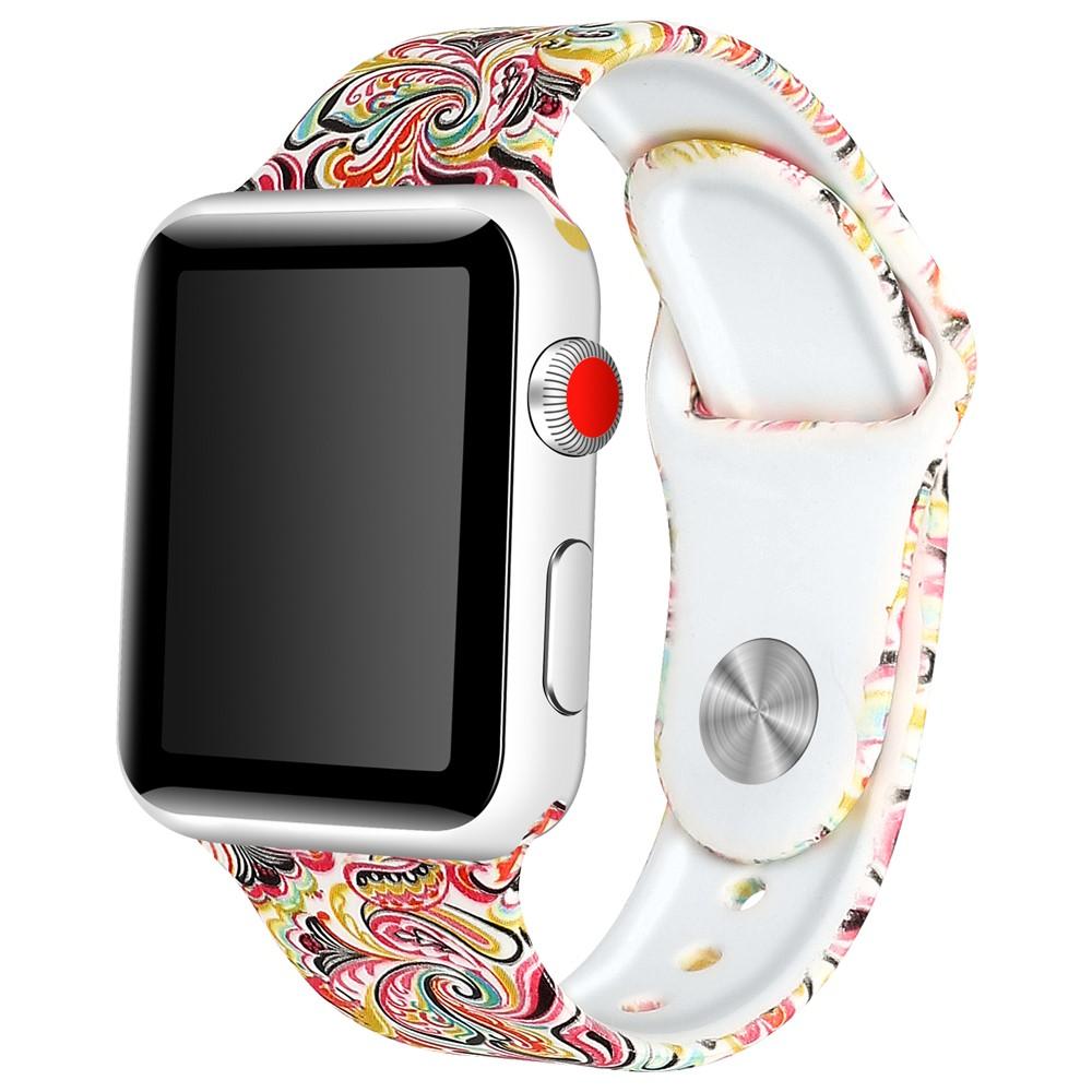 Silikoniranneke Apple Watch 44mm paisley