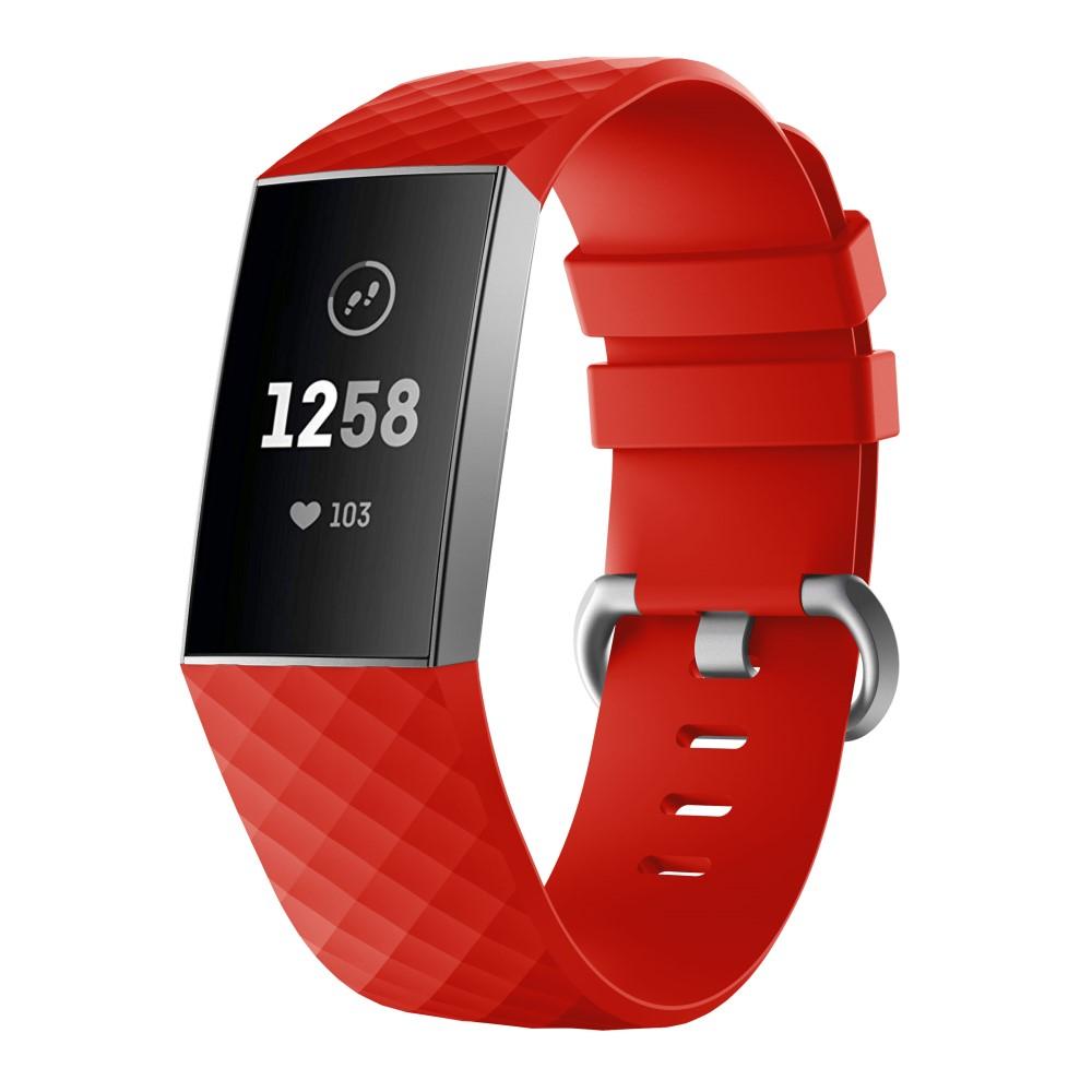 Silikoniranneke Fitbit Charge 3/4 punainen