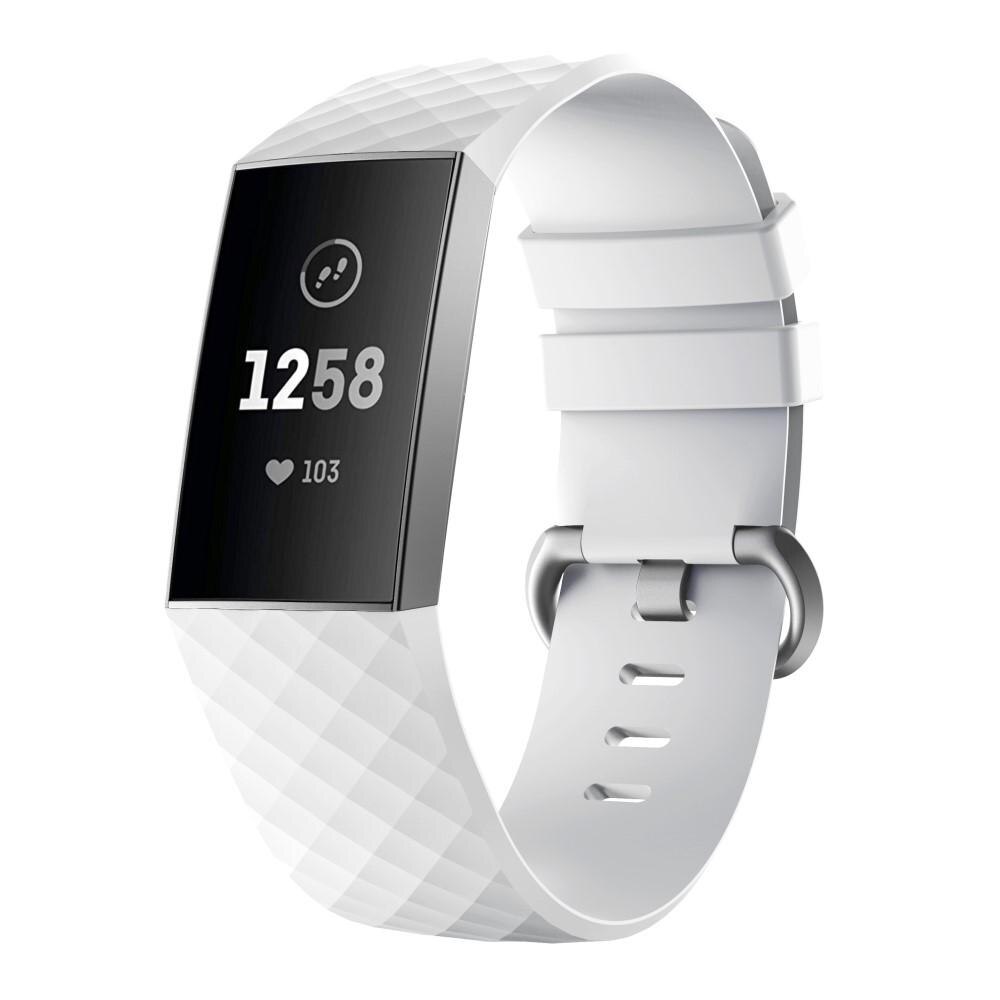 Silikoniranneke Fitbit Charge 3/4 valkoinen