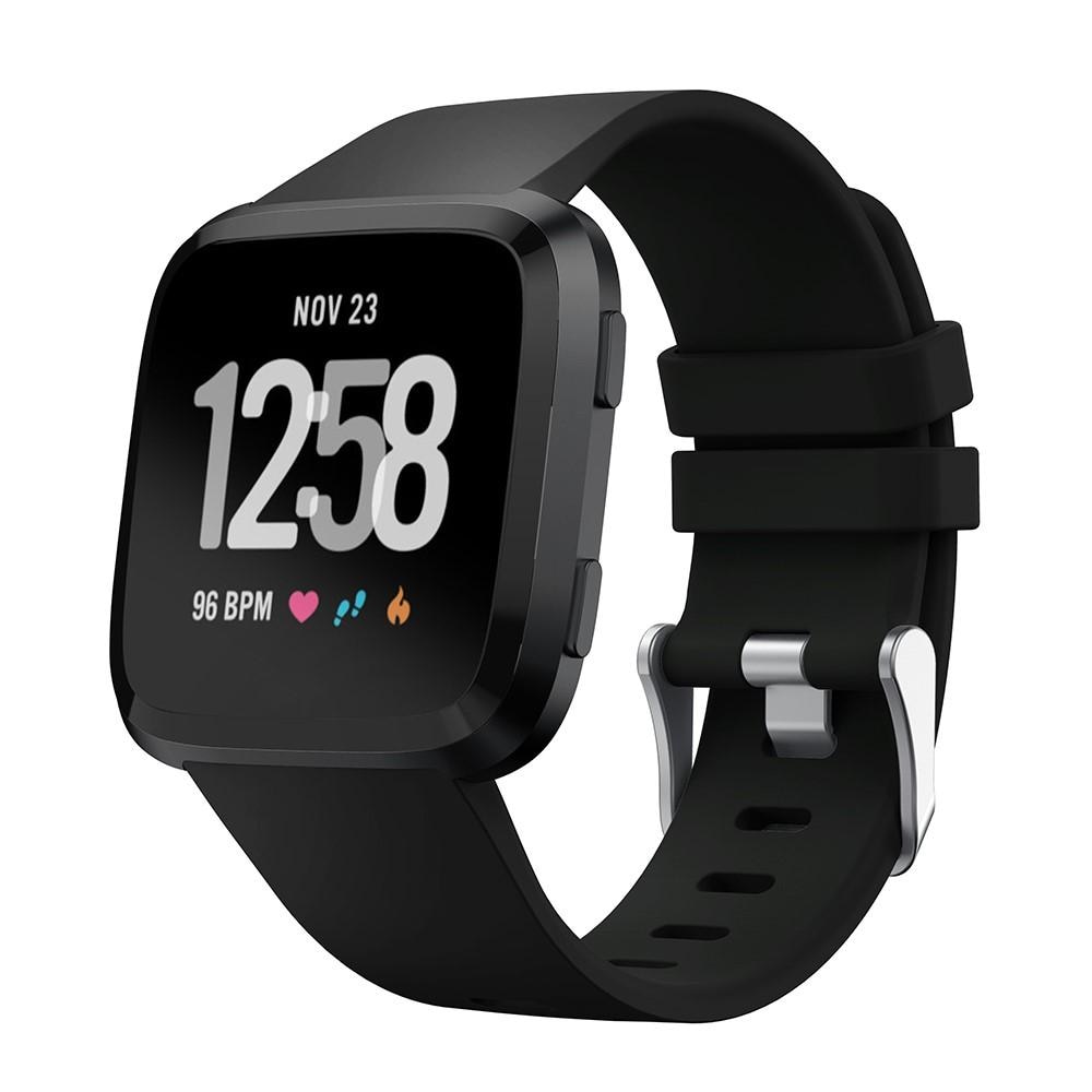 Silikoniranneke Fitbit Versa/Versa 2 musta