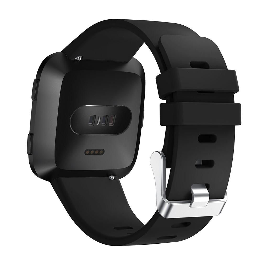 Silikoniranneke Fitbit Versa/Versa 2 musta