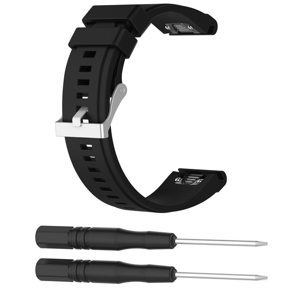 Silikoniranneke Garmin Fenix 3/Fenix 3 HR Musta