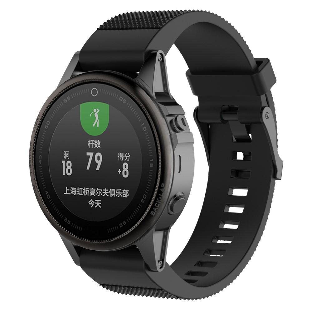 Silikoniranneke Garmin Fenix 5S/5S Plus musta