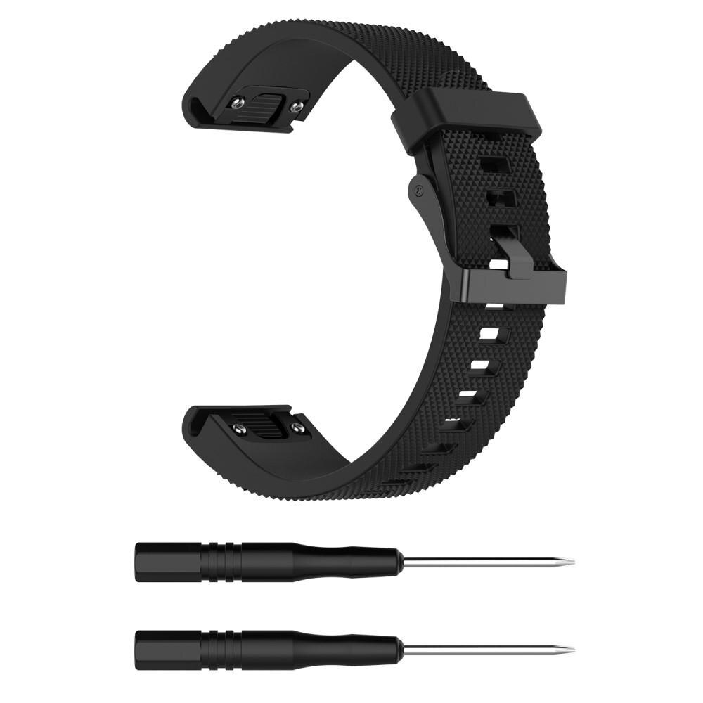 Silikoniranneke Garmin Fenix 5S/5S Plus musta