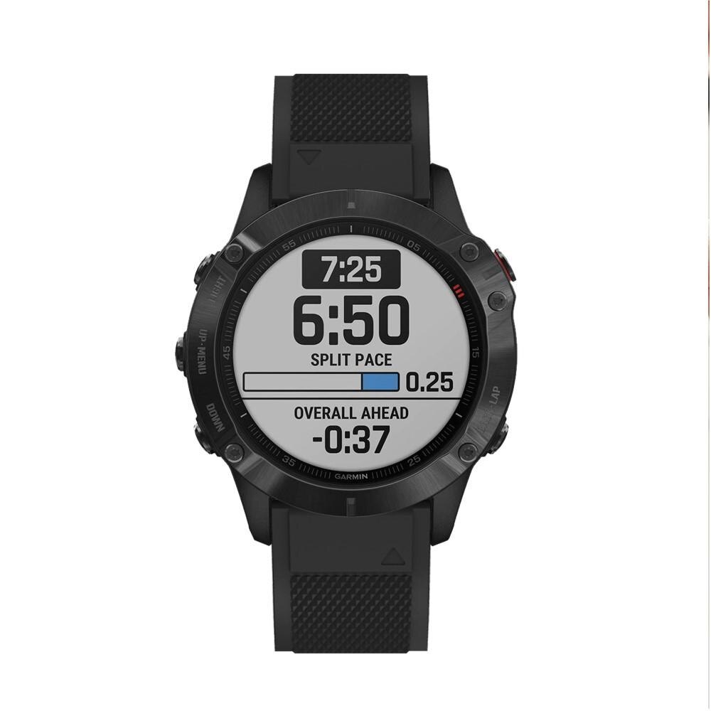 Silikoniranneke Garmin Fenix 6 musta