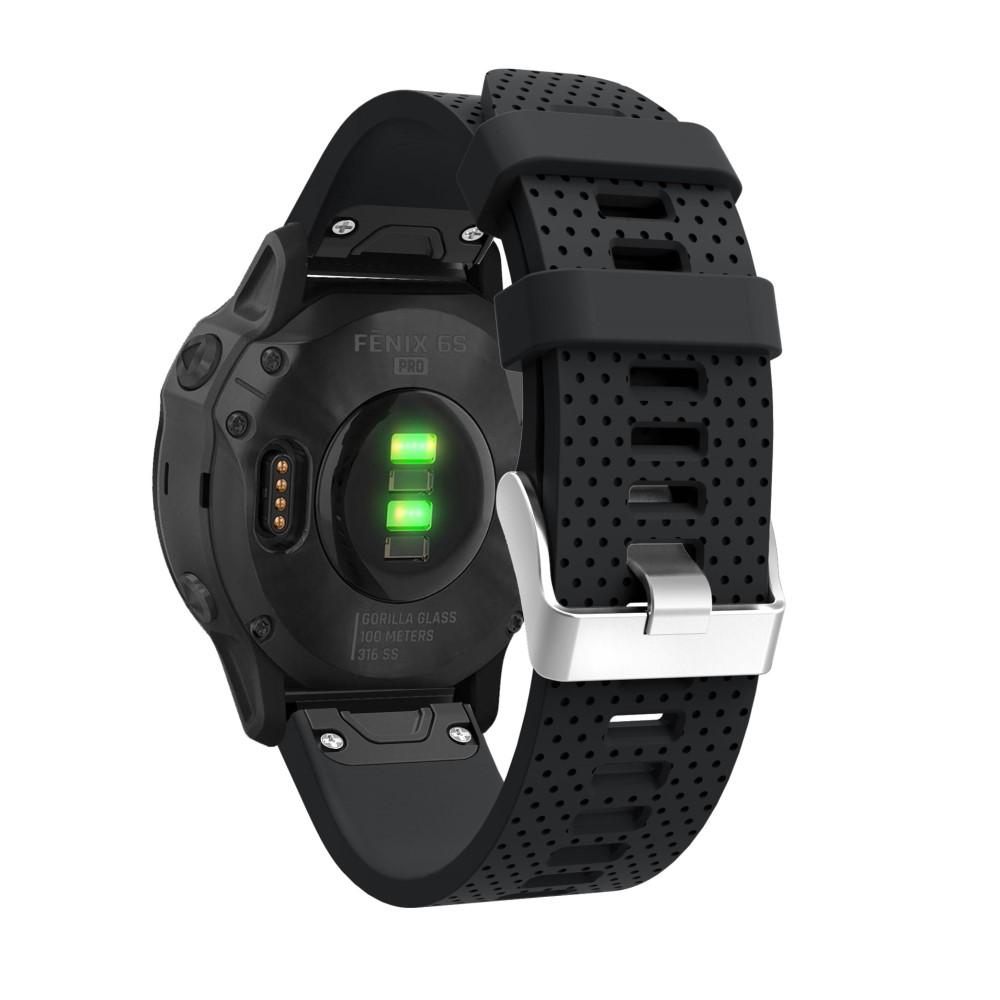 Silikoniranneke Garmin Fenix 6S musta