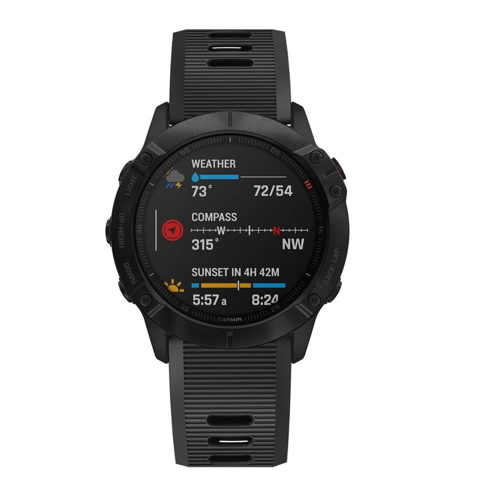 Silikoniranneke Garmin Fenix 7X Pro musta