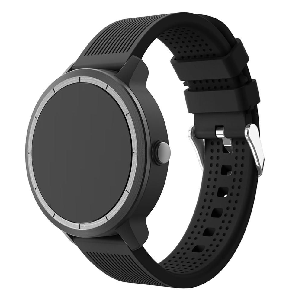 Silikoniranneke Garmin Vivoactive 3/Venu/Venu 2 Plus musta