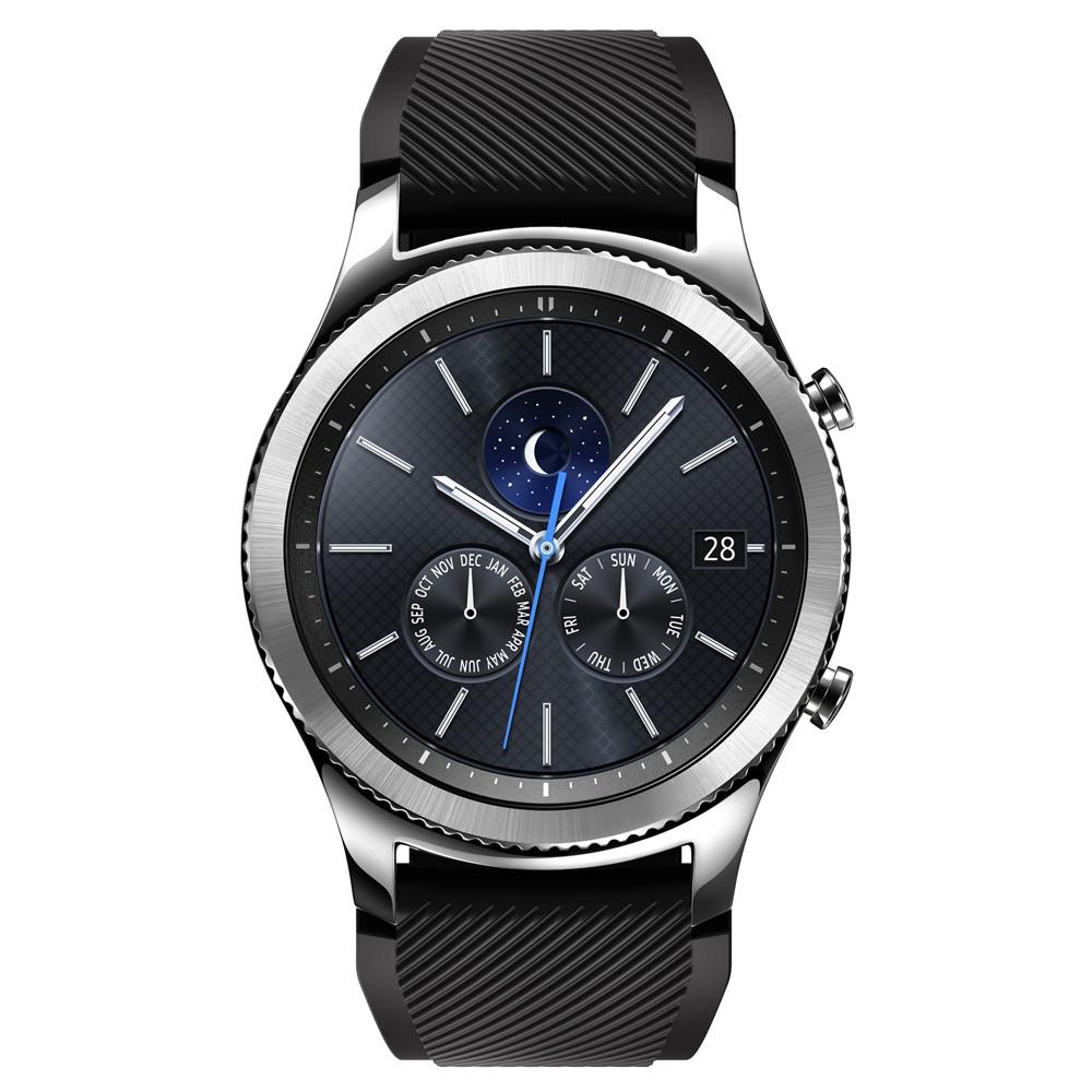 Silikoniranneke Samsung Gear S3 Classic/S3 Frontier musta