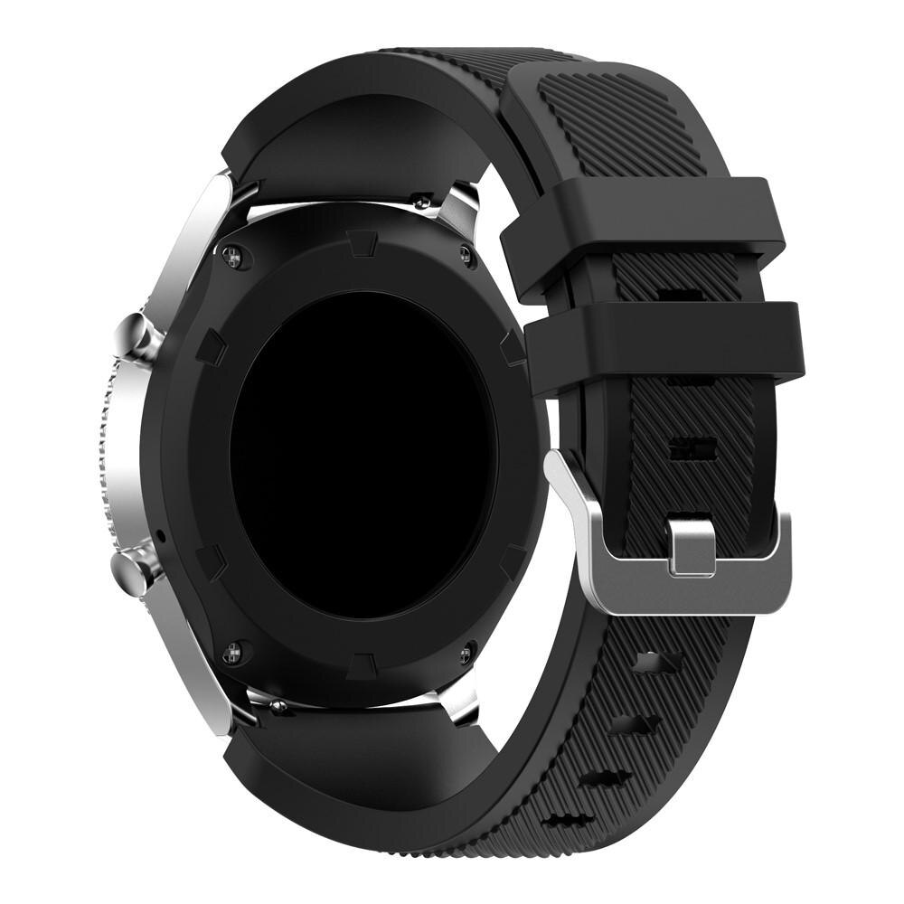 Silikoniranneke Samsung Gear S3 Classic/S3 Frontier musta