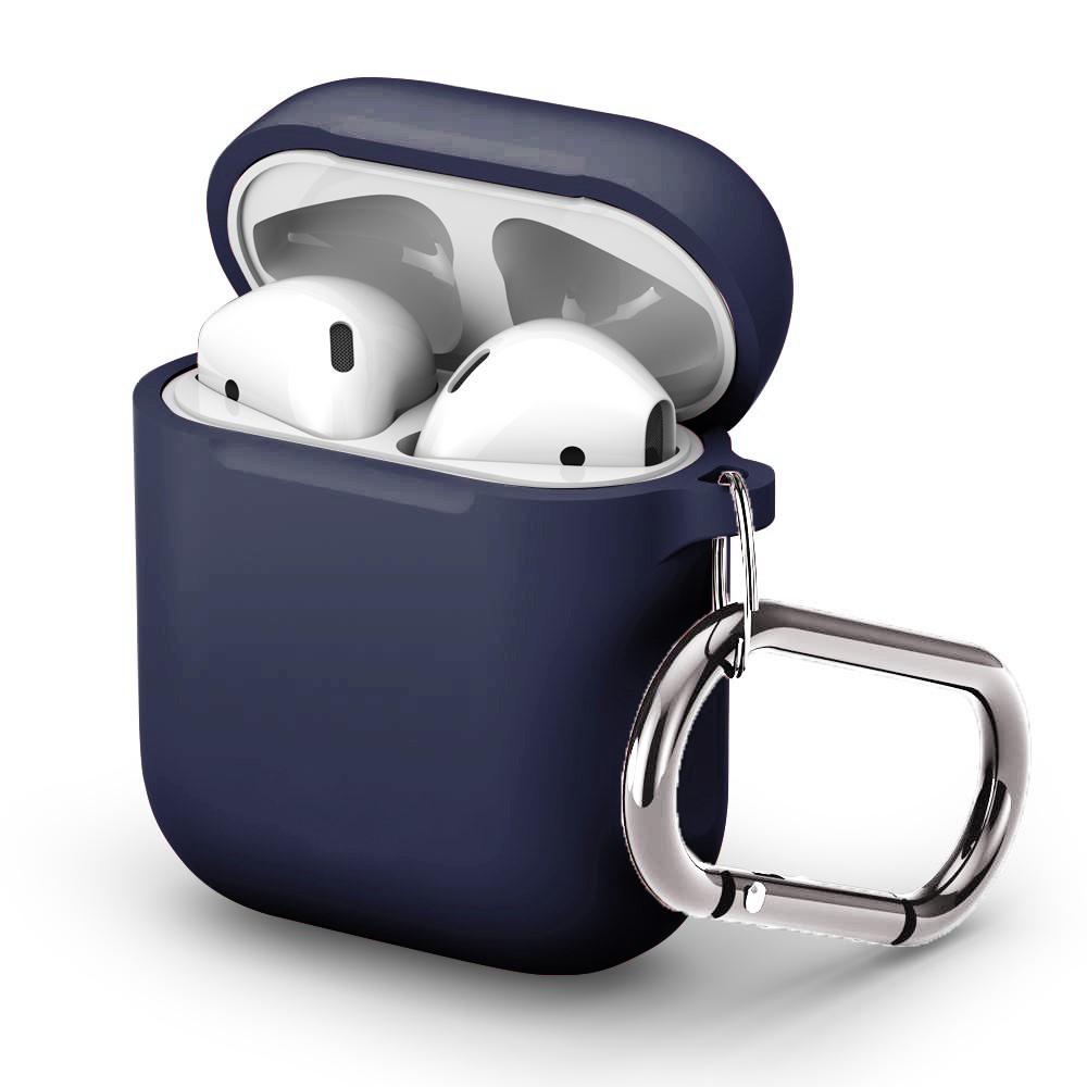 Silikonikotelo karabiinilla Apple AirPods sininen