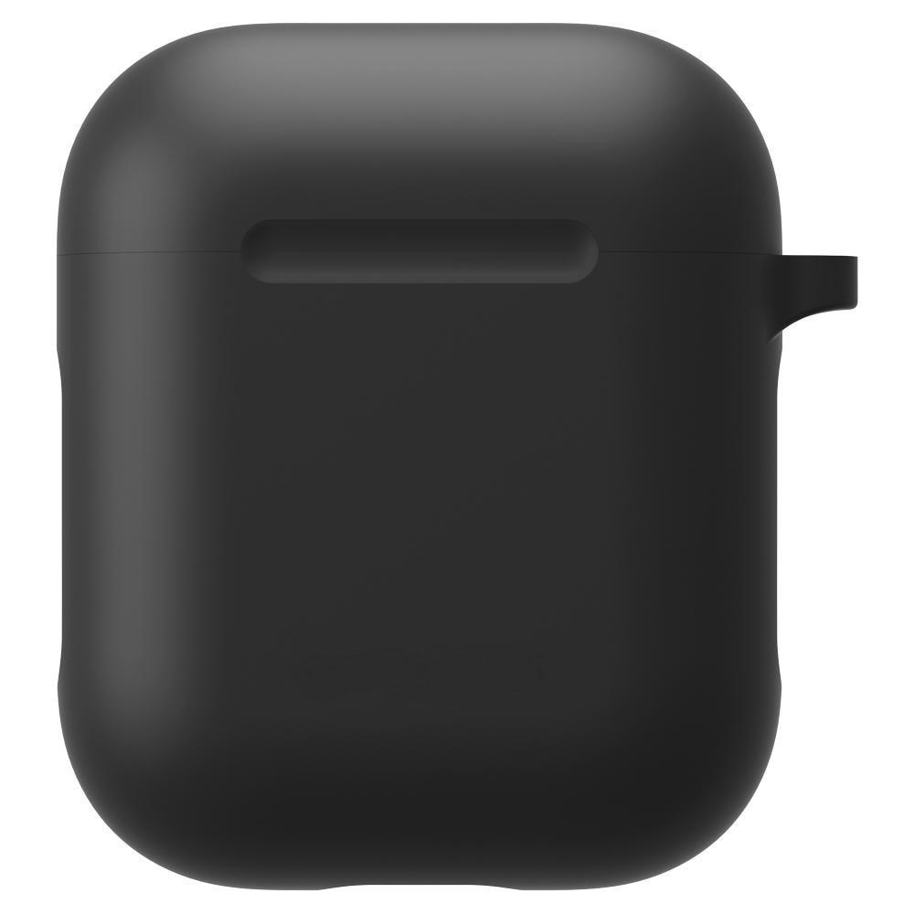 Silikonikotelo karabiinilla Apple AirPods musta