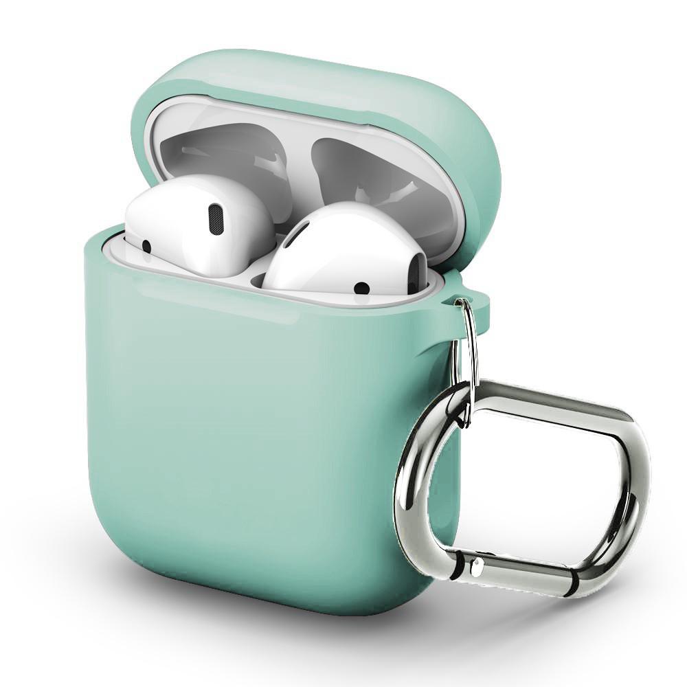 Silikonikotelo karabiinilla Apple AirPods turkoosi