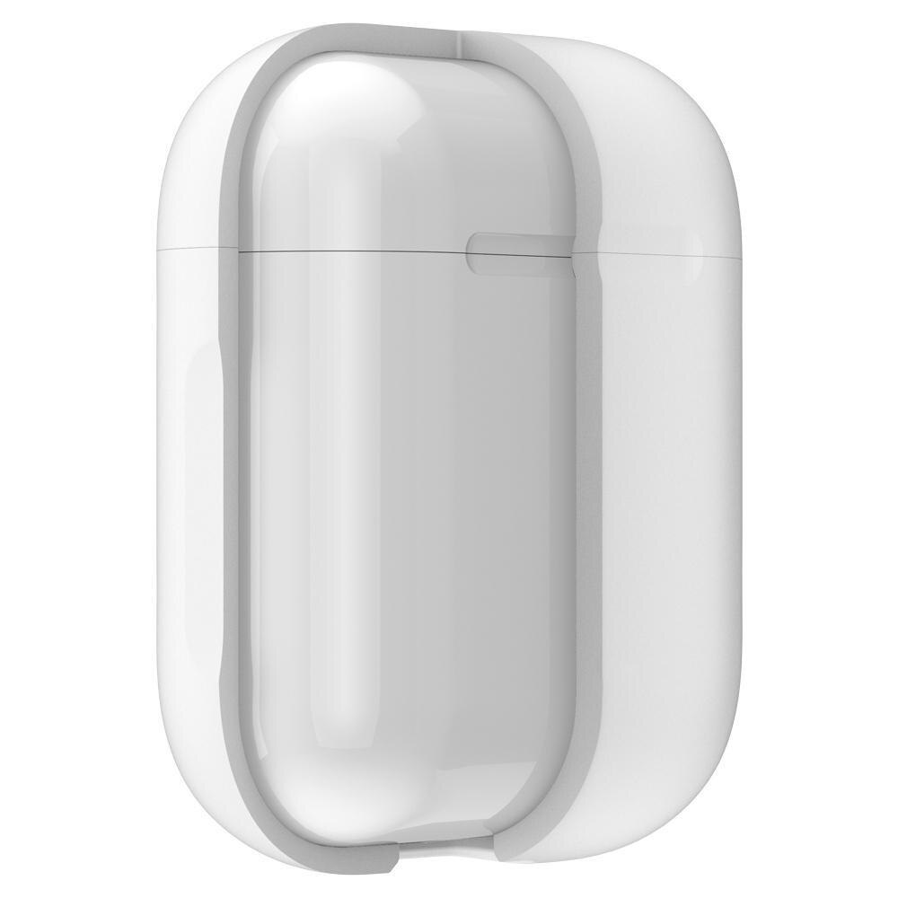 Silikonikotelo karabiinilla Apple AirPods valkoinen